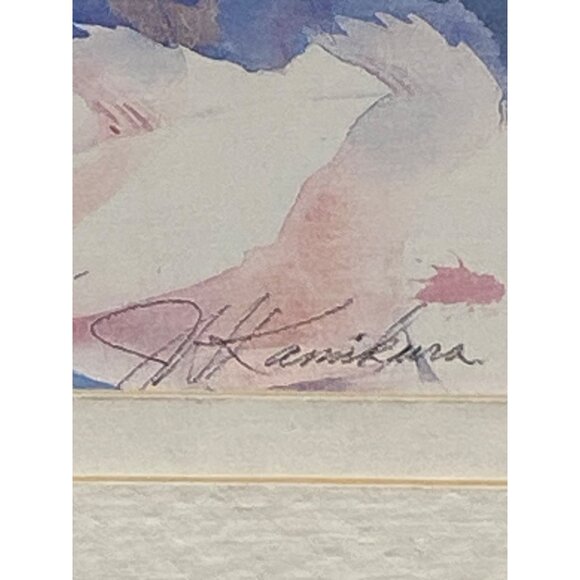 Fish Watercolor Print J. Kamikura 11" x 9" Framed - Picture 6 of 6